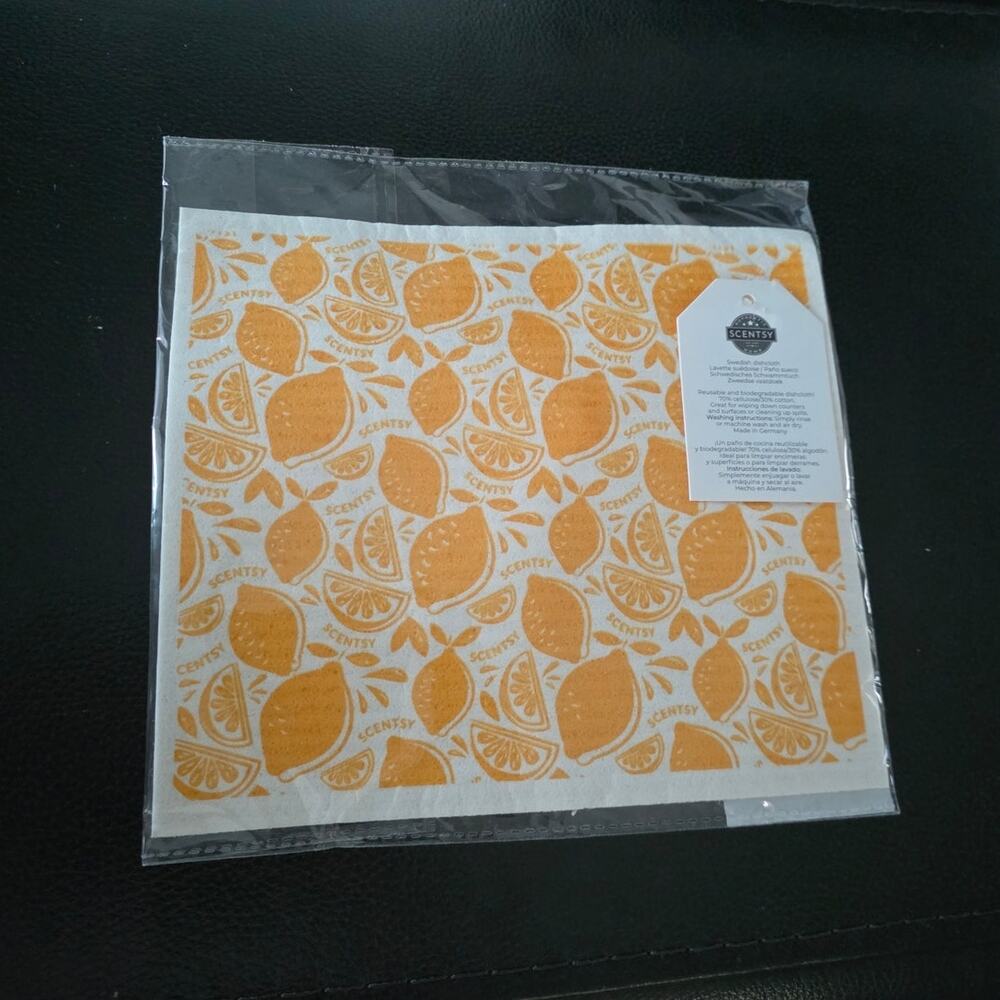 Scentsy Swedish Dishcloth/Washcloth - Citrus - New